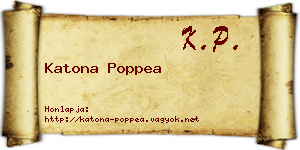 Katona Poppea névjegykártya